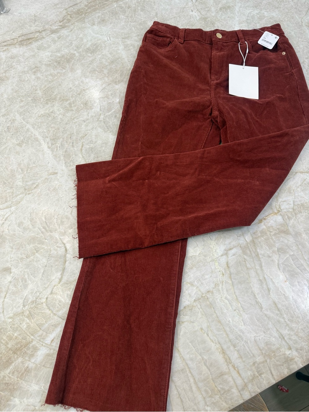 Free people DL1961 Women's Corduroy Pants in Rust Brown